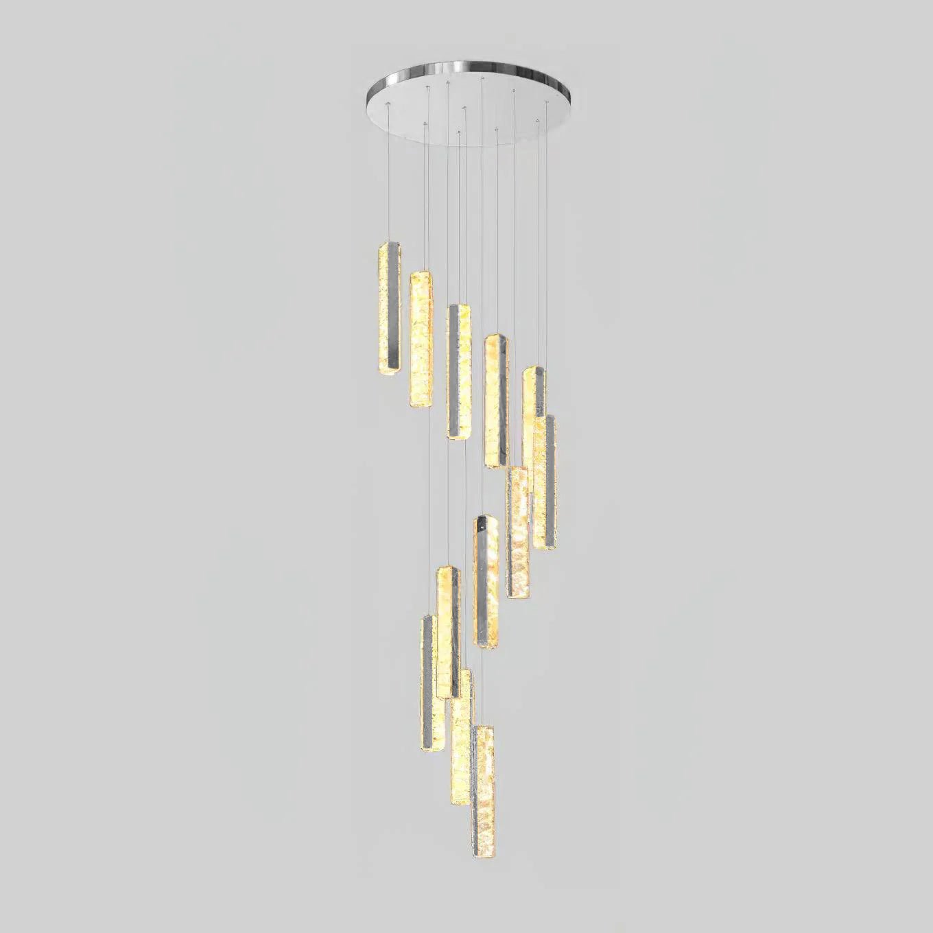 Villa Forci Crystal Chandelier with Gold & Clear Crystals, 12-24 Heads