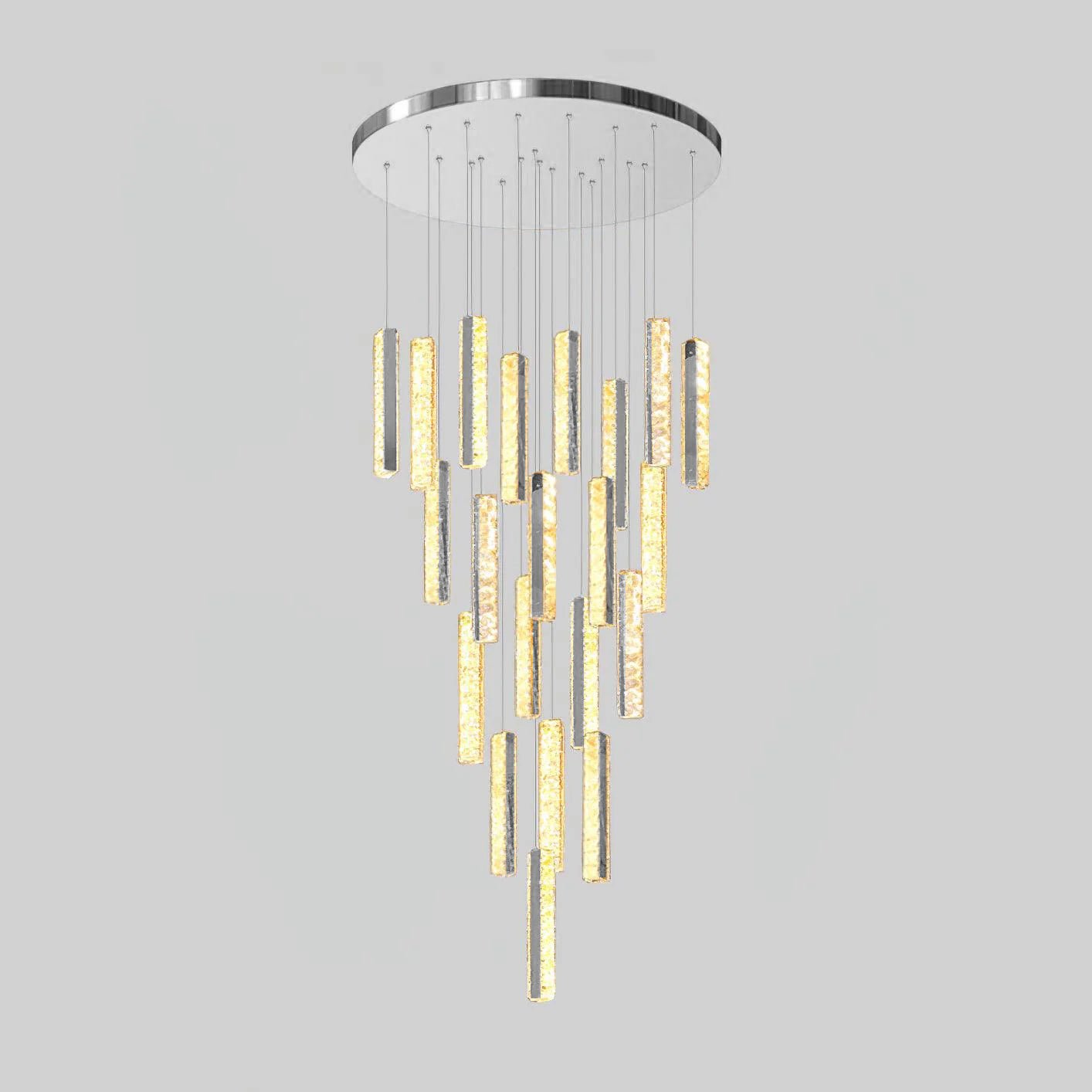 Villa Forci Crystal Chandelier with Gold & Clear Crystals, 12-24 Heads