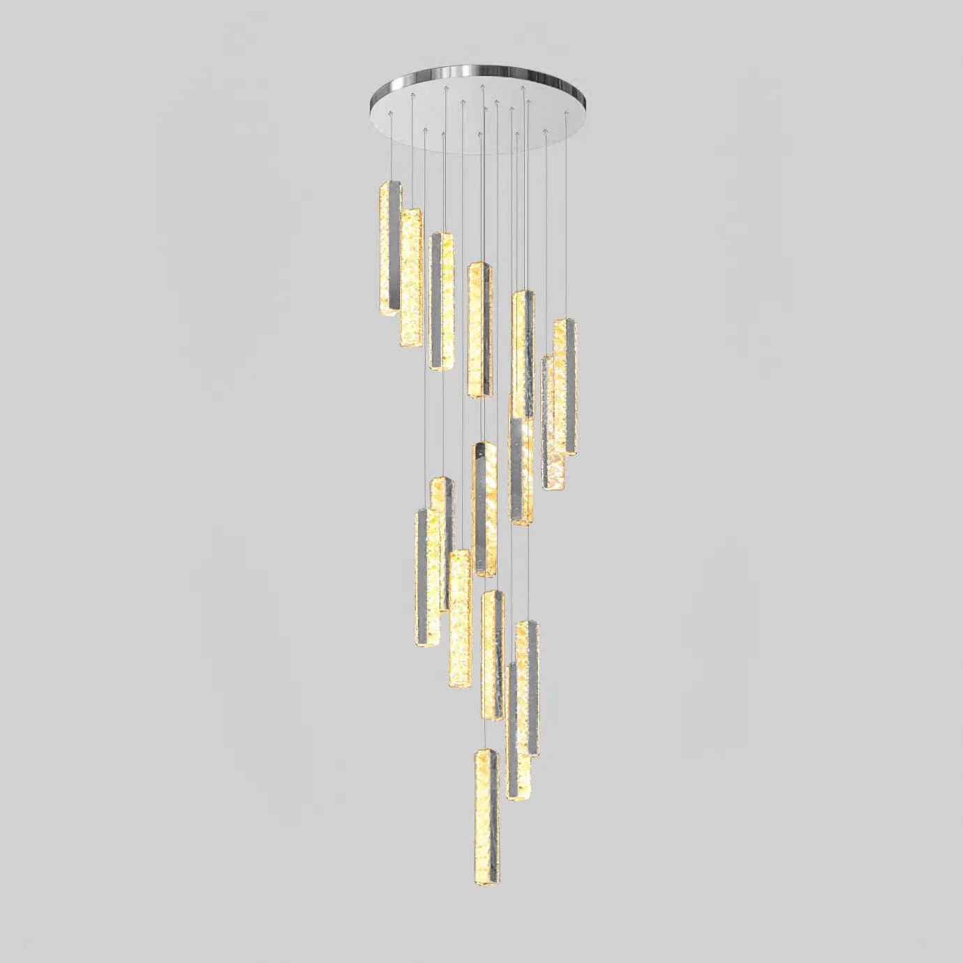 Villa Forci Crystal Chandelier with Gold & Clear Crystals, 12-24 Heads