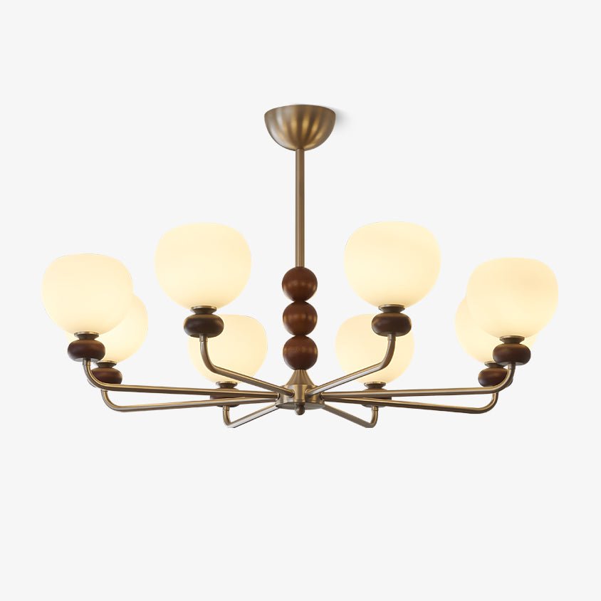 Orb Walnut Chandelier - YIOSI