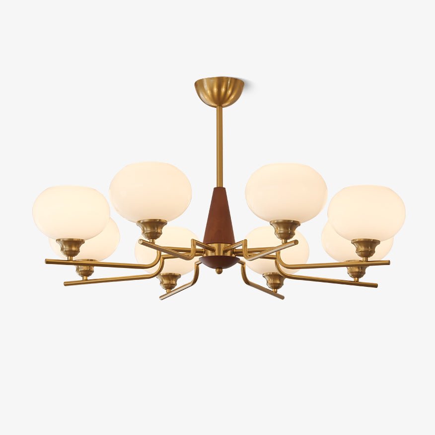 Celeste Sphere Walnut Chandelier - YIOSI