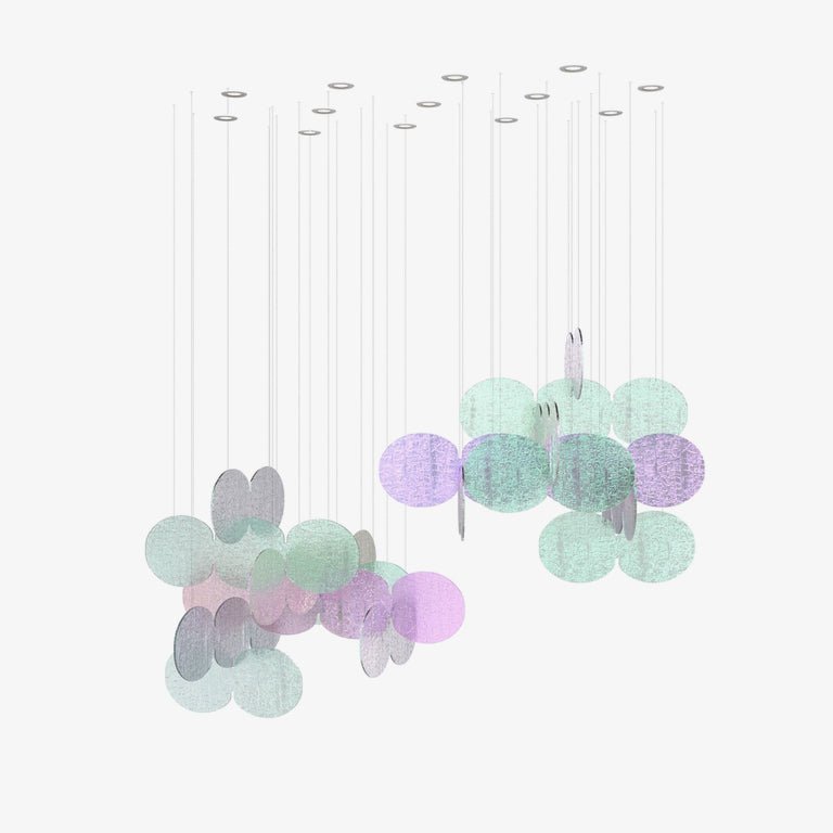 Clouds Iridescent Disc Chandelier - YIOSI