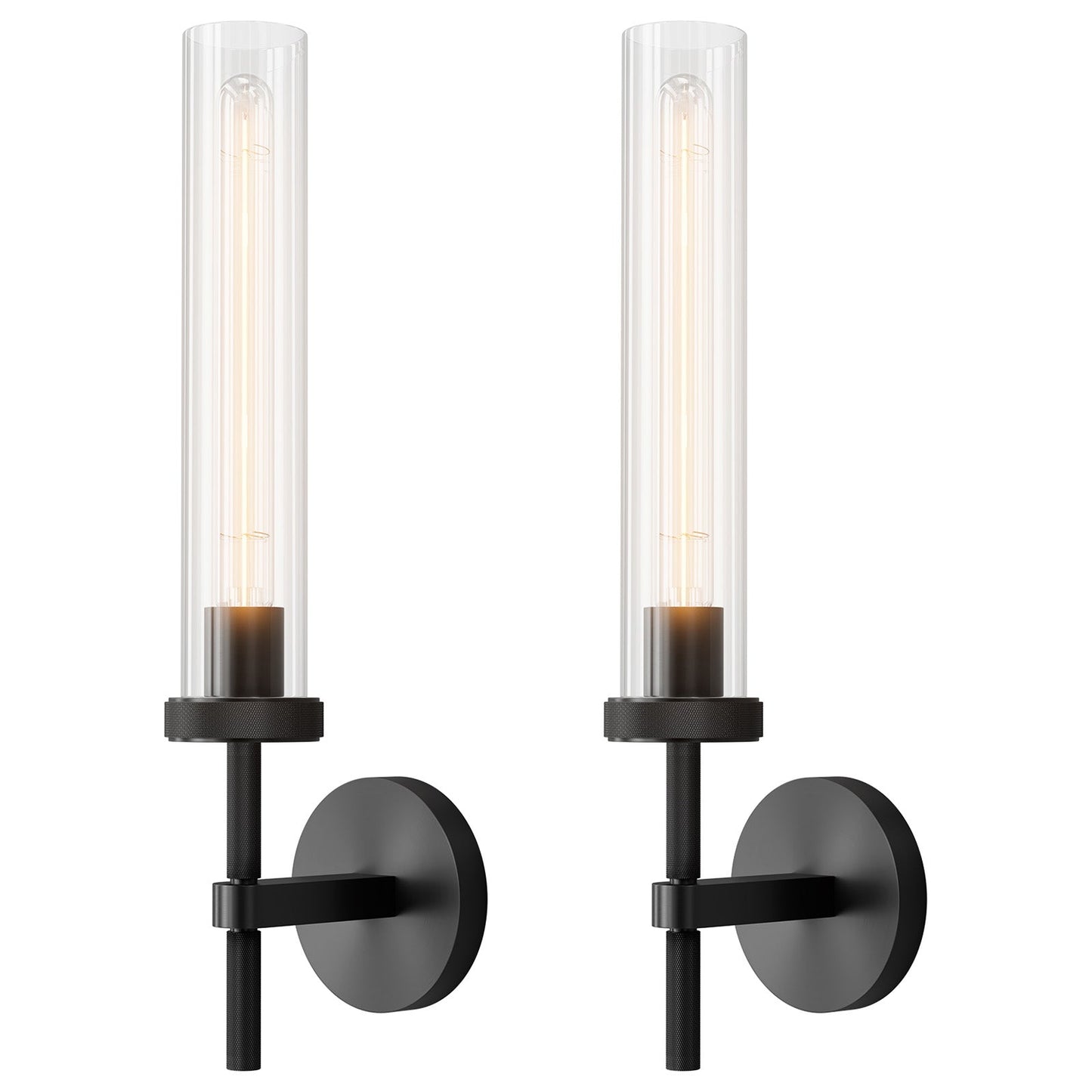 Modern glass tube wall lamp