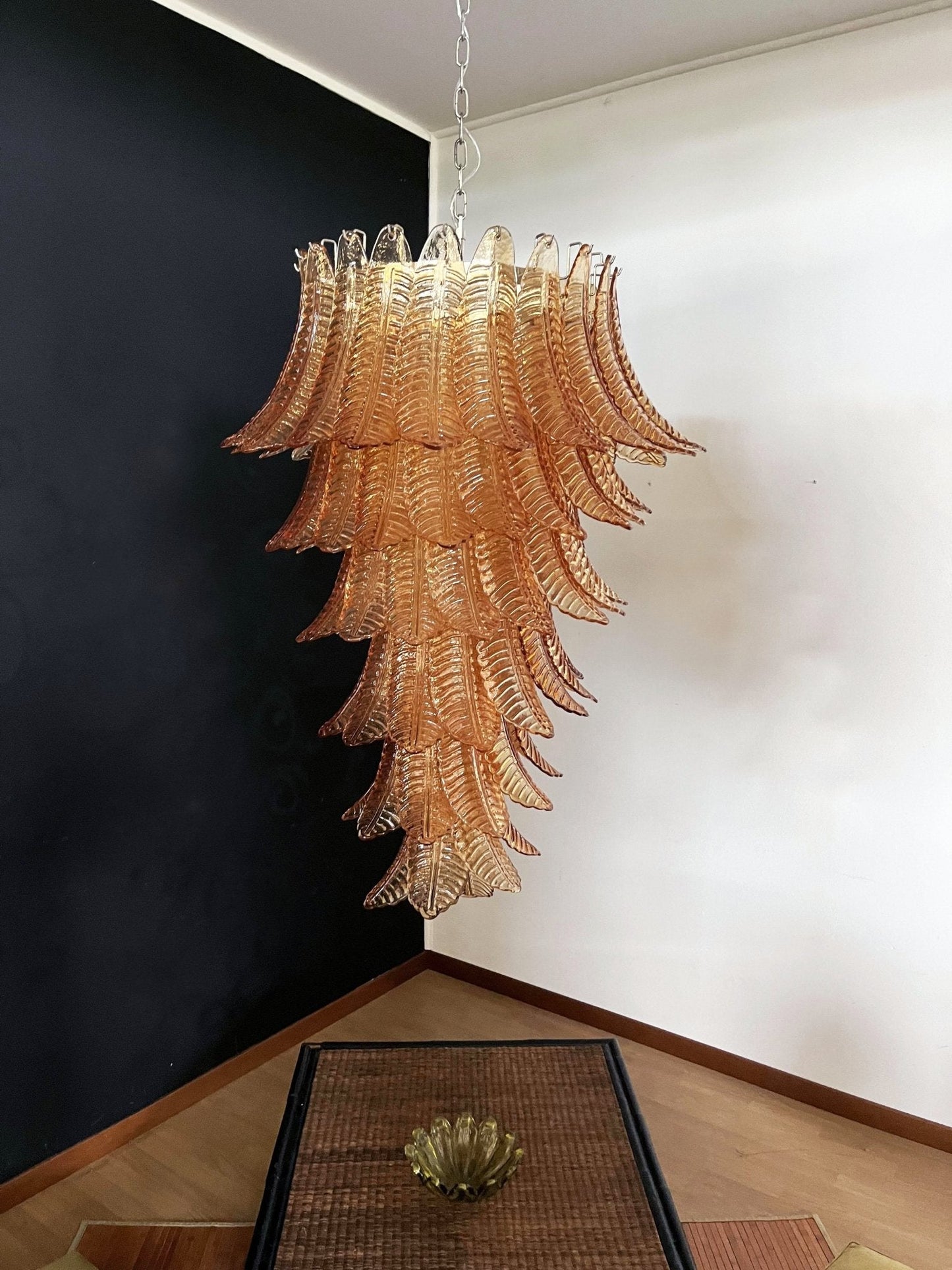 Rosalind Murano Amber Chandelier - YIOSI