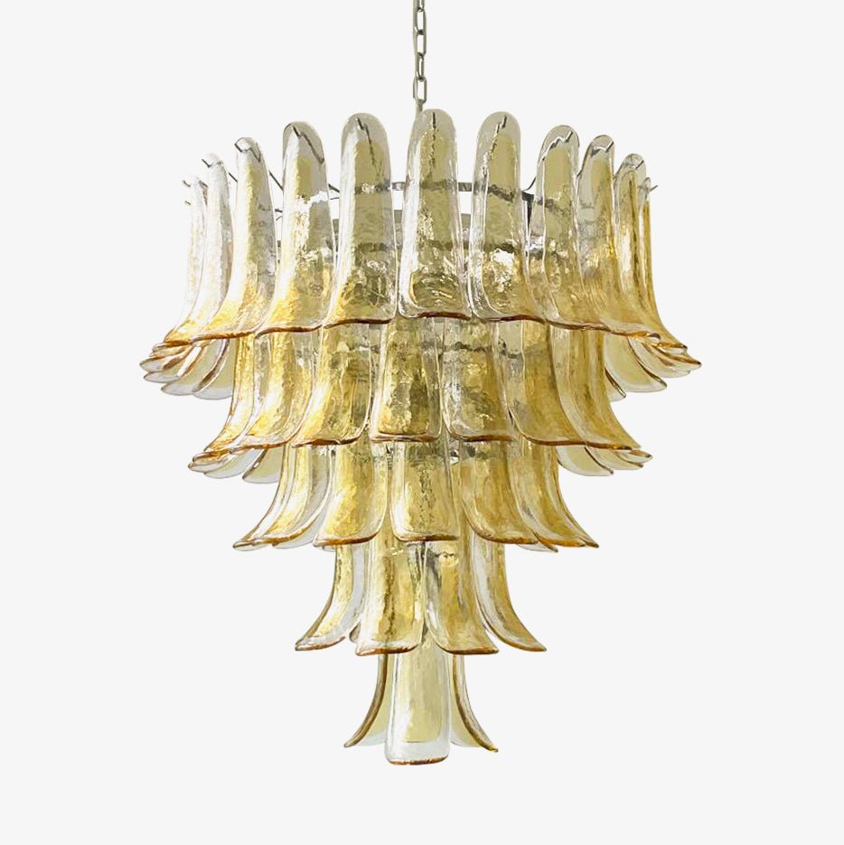 Amber Murano Glass Petals Chandelier - YIOSI