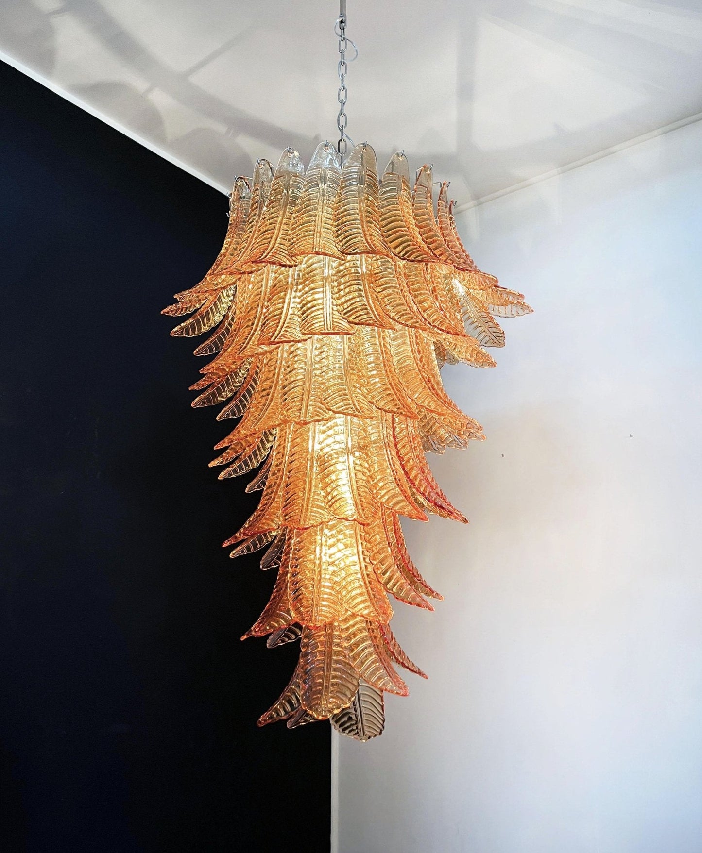 Rosalind Murano Amber Chandelier - YIOSI