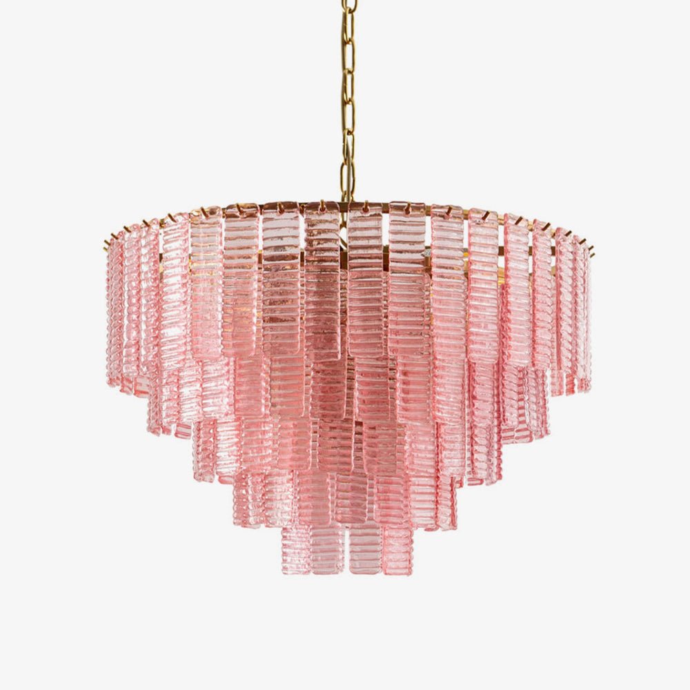 Opalora Pink Murano Chandelier - YIOSI