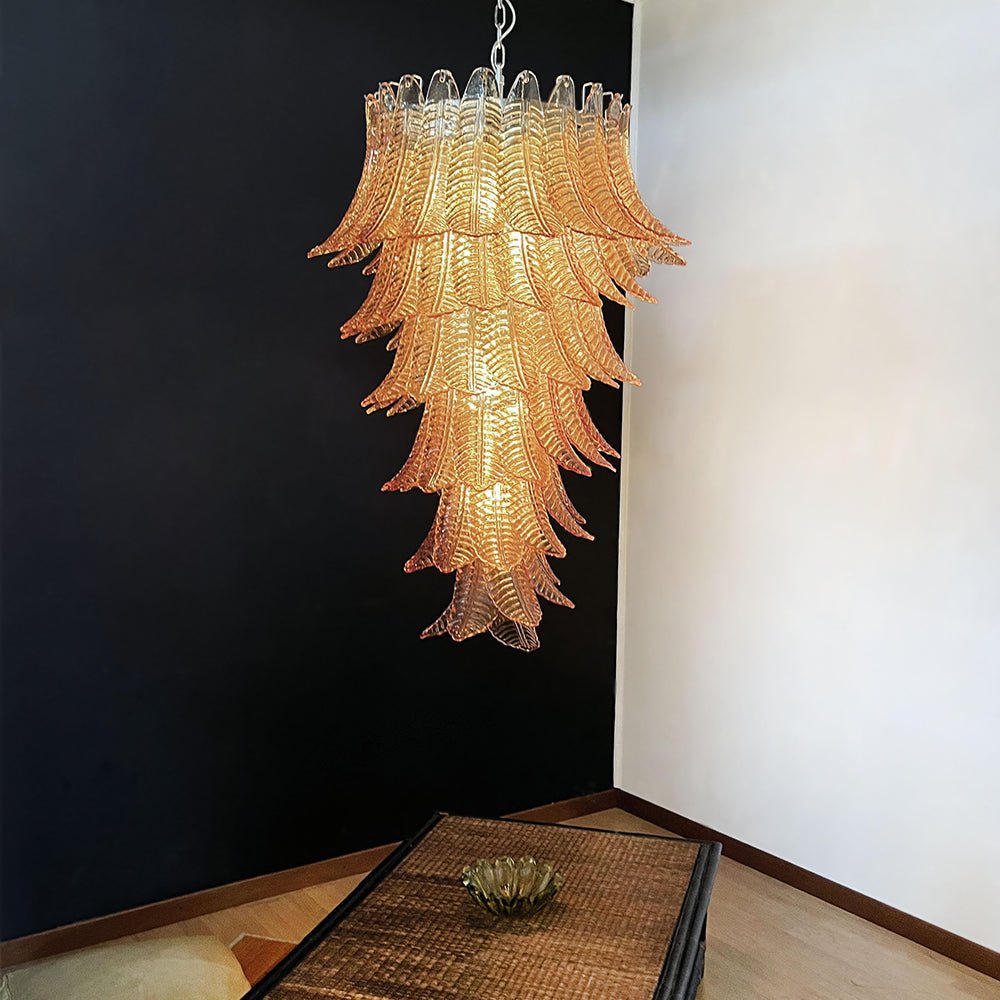 Rosalind Murano Amber Chandelier - YIOSI