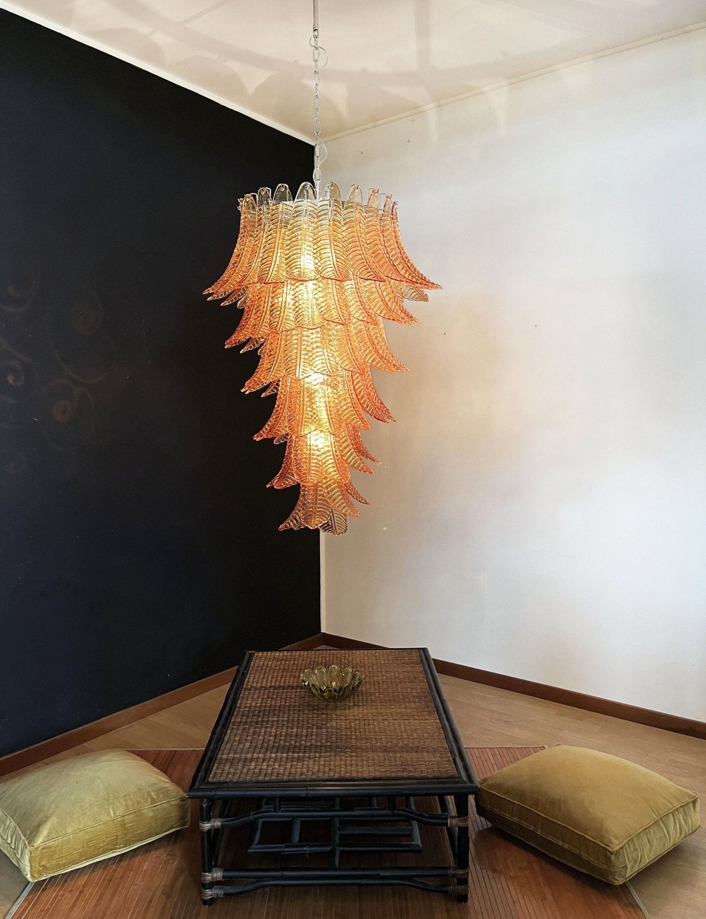 Rosalind Murano Amber Chandelier - YIOSI