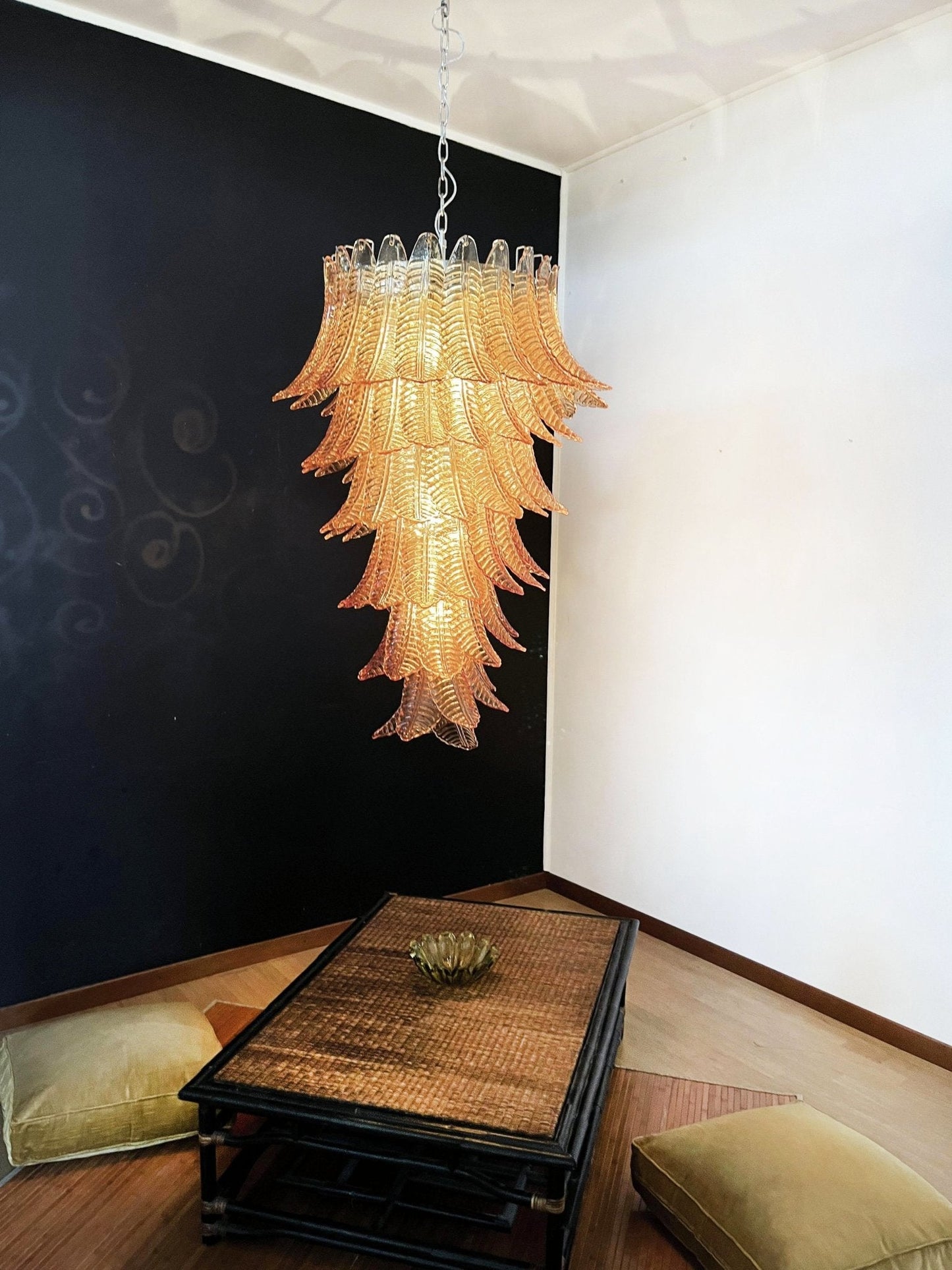 Rosalind Murano Amber Chandelier - YIOSI