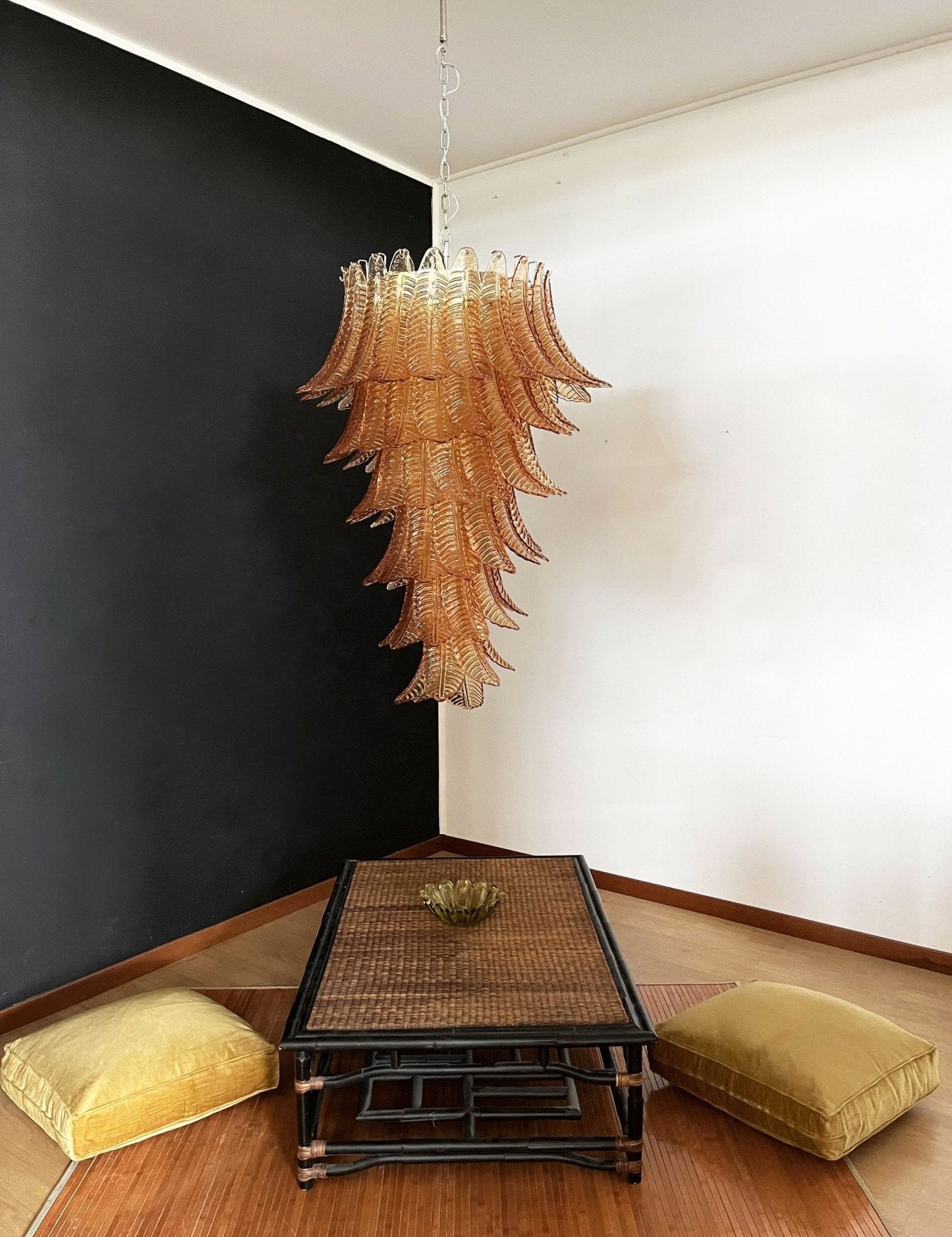 Rosalind Murano Amber Chandelier - YIOSI