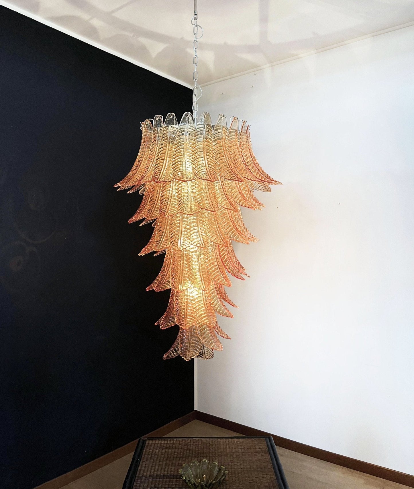 Rosalind Murano Amber Chandelier - YIOSI