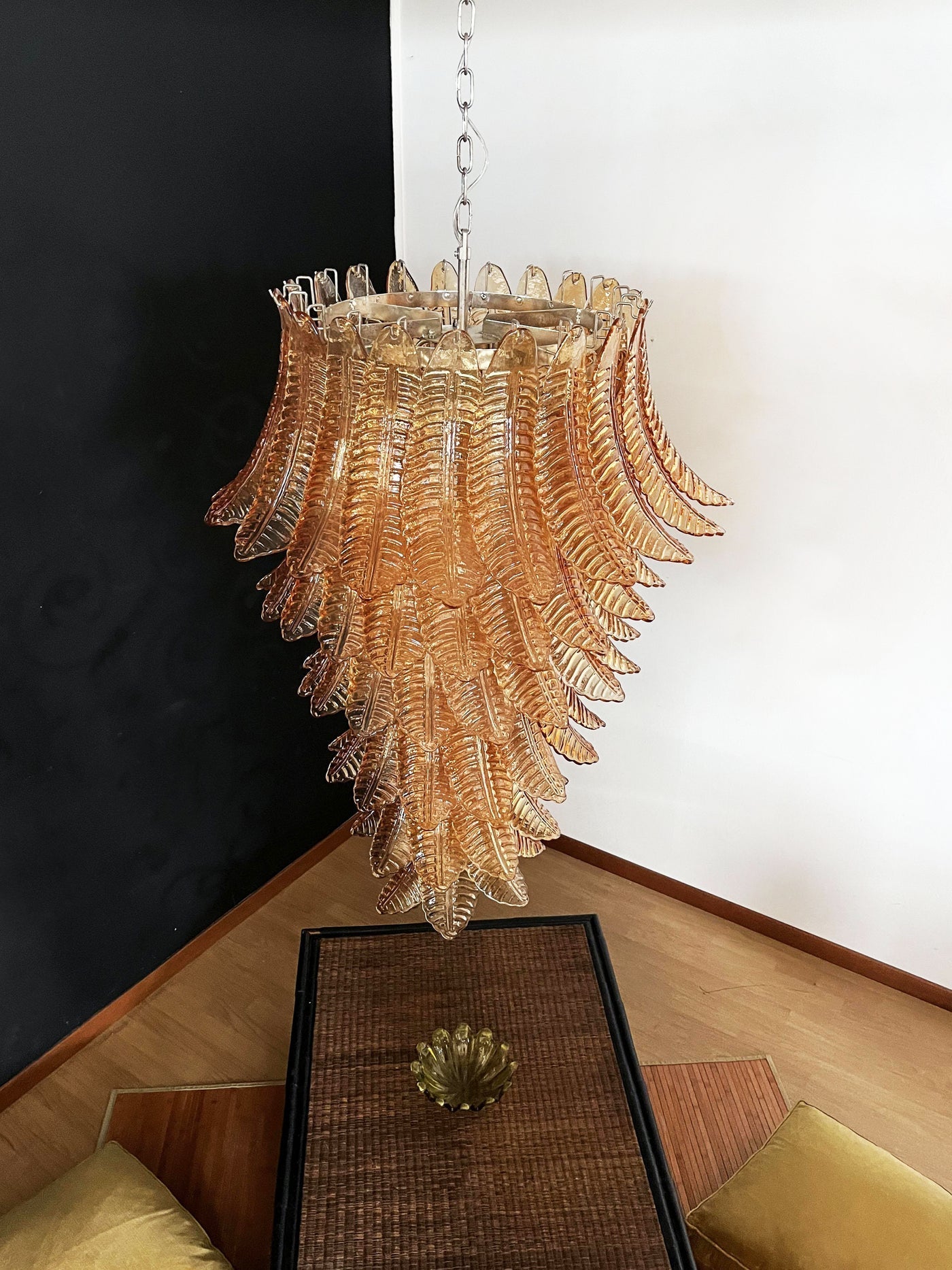 Rosalind Murano Amber Chandelier - YIOSI