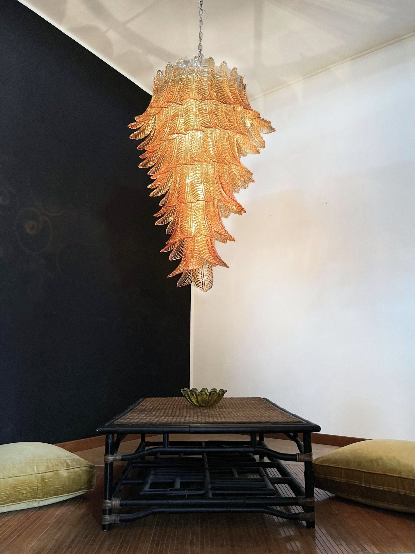 Rosalind Murano Amber Chandelier - YIOSI