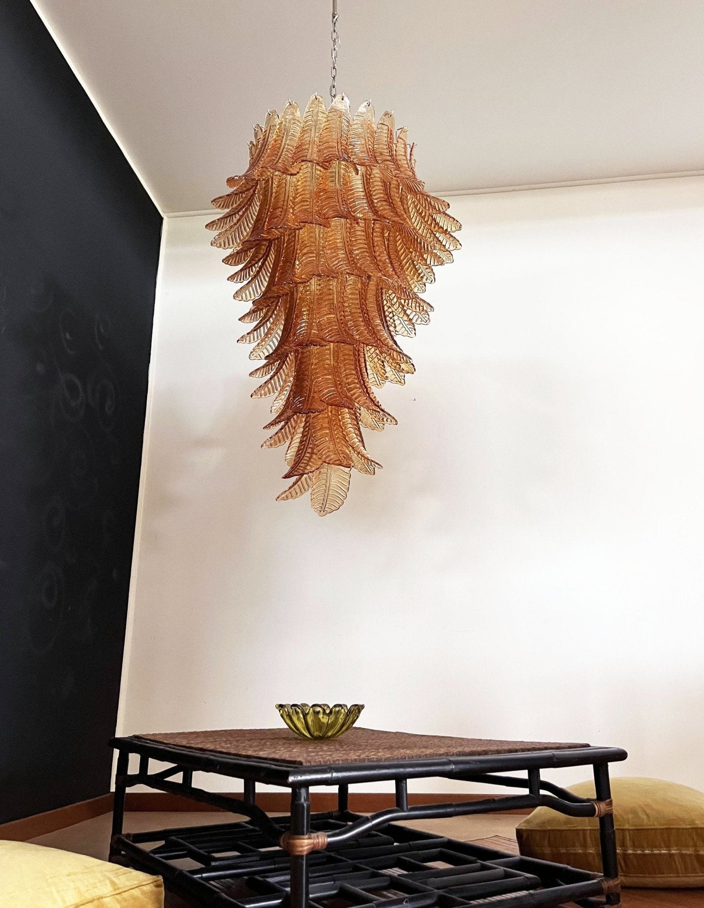 Rosalind Murano Amber Chandelier - YIOSI