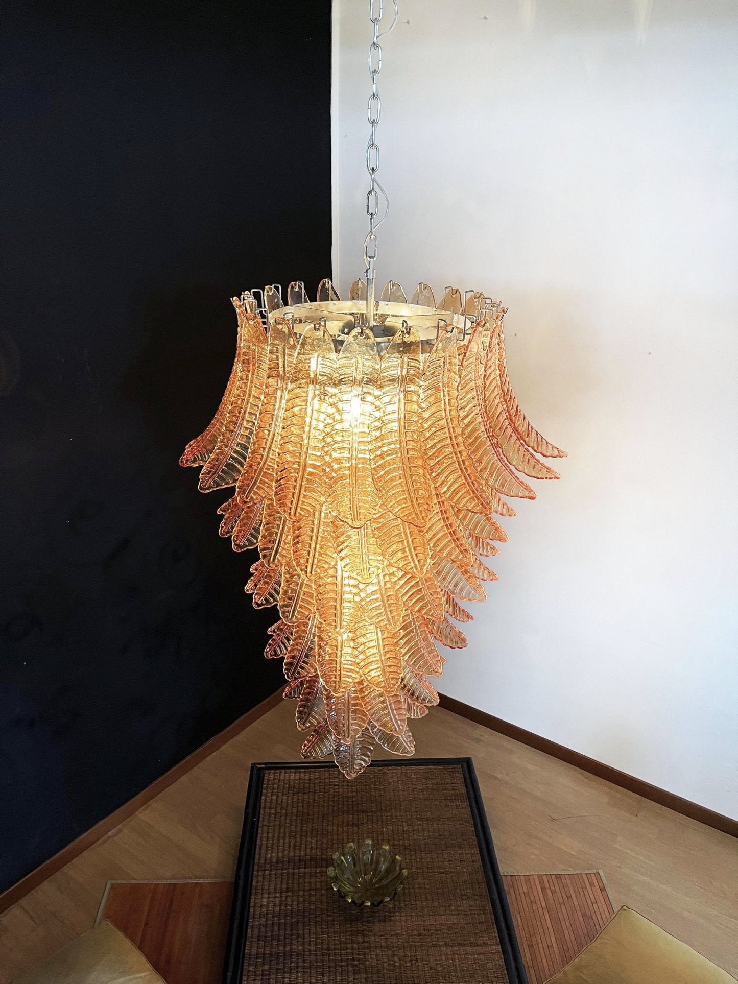 Rosalind Murano Amber Chandelier - YIOSI