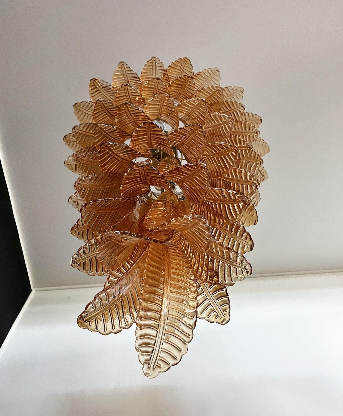 Rosalind Murano Amber Chandelier - YIOSI