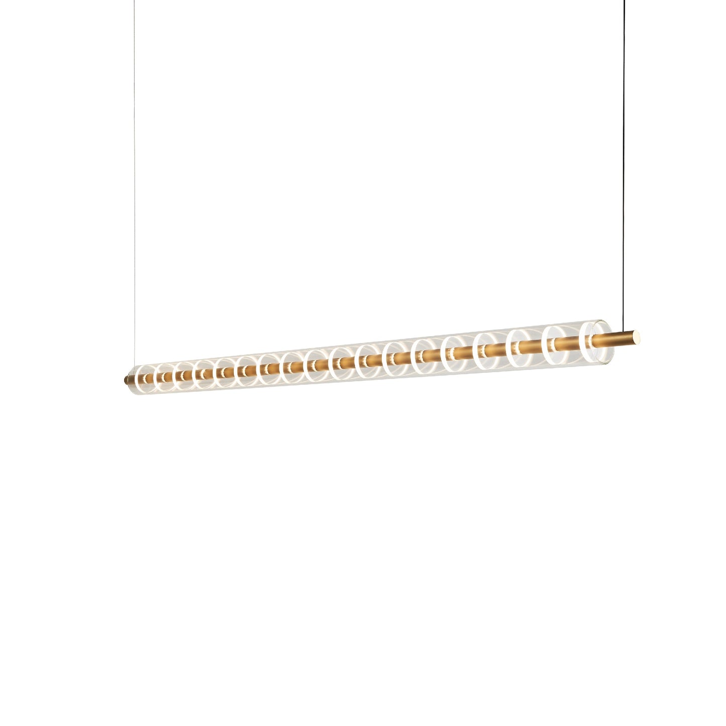 Modern Acrylic Tube Pendant Lamp L900*H1500 / Gold