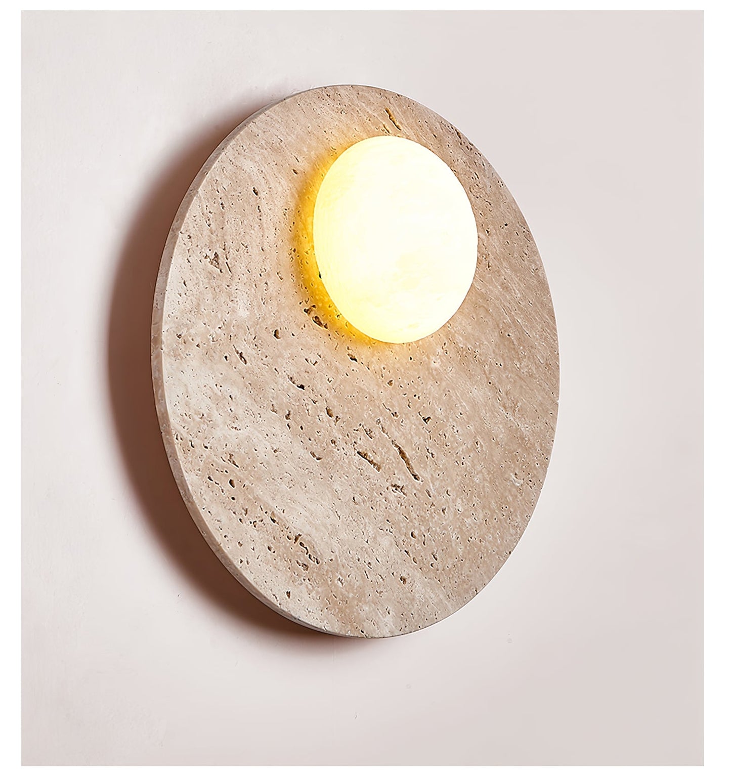 Moonwake Travertine Sconce - YIOSI