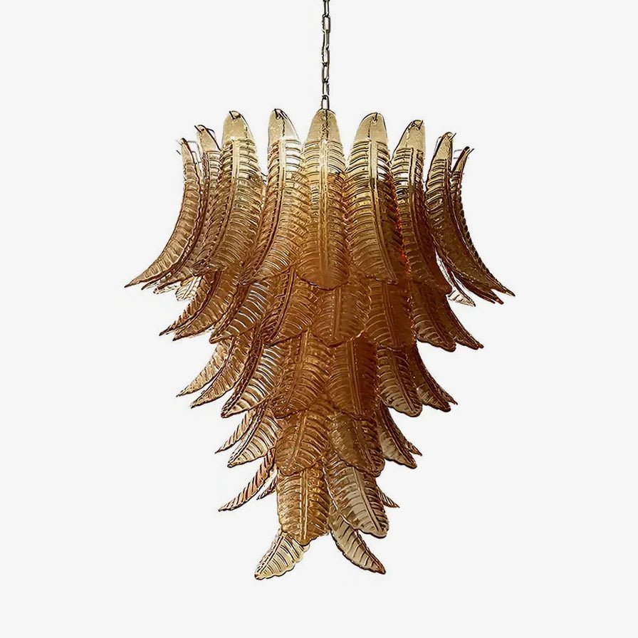 Amber Leaf Cascade Chandelier - YIOSI
