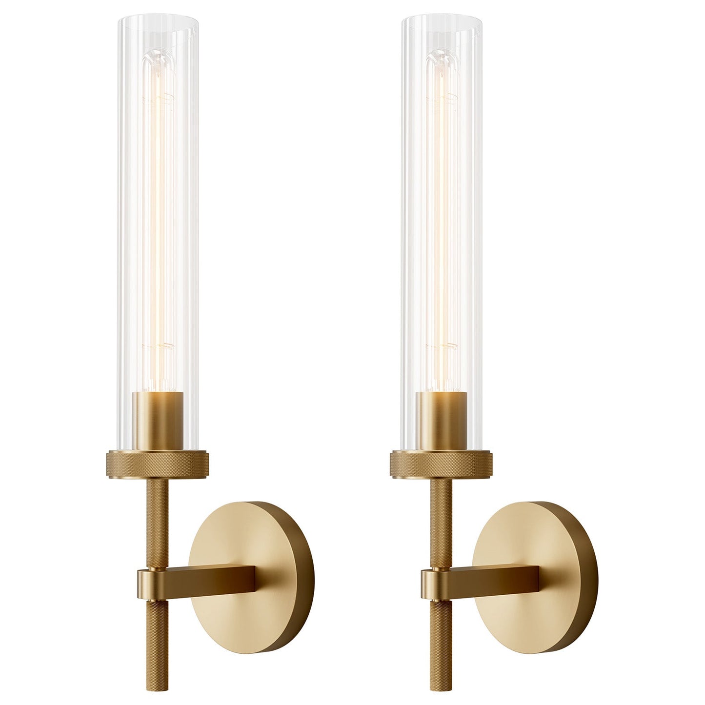 Modern glass tube wall lamp