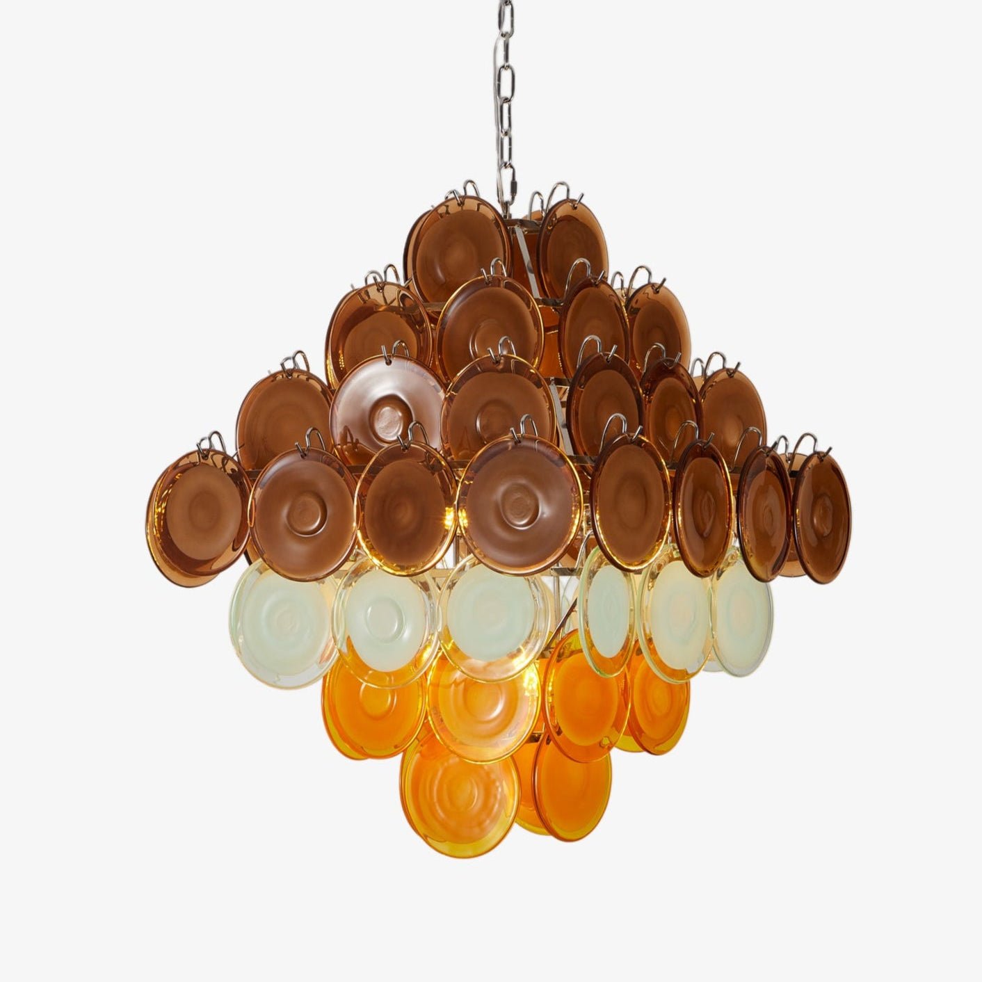Retro Glass Disc Chandelier - YIOSI