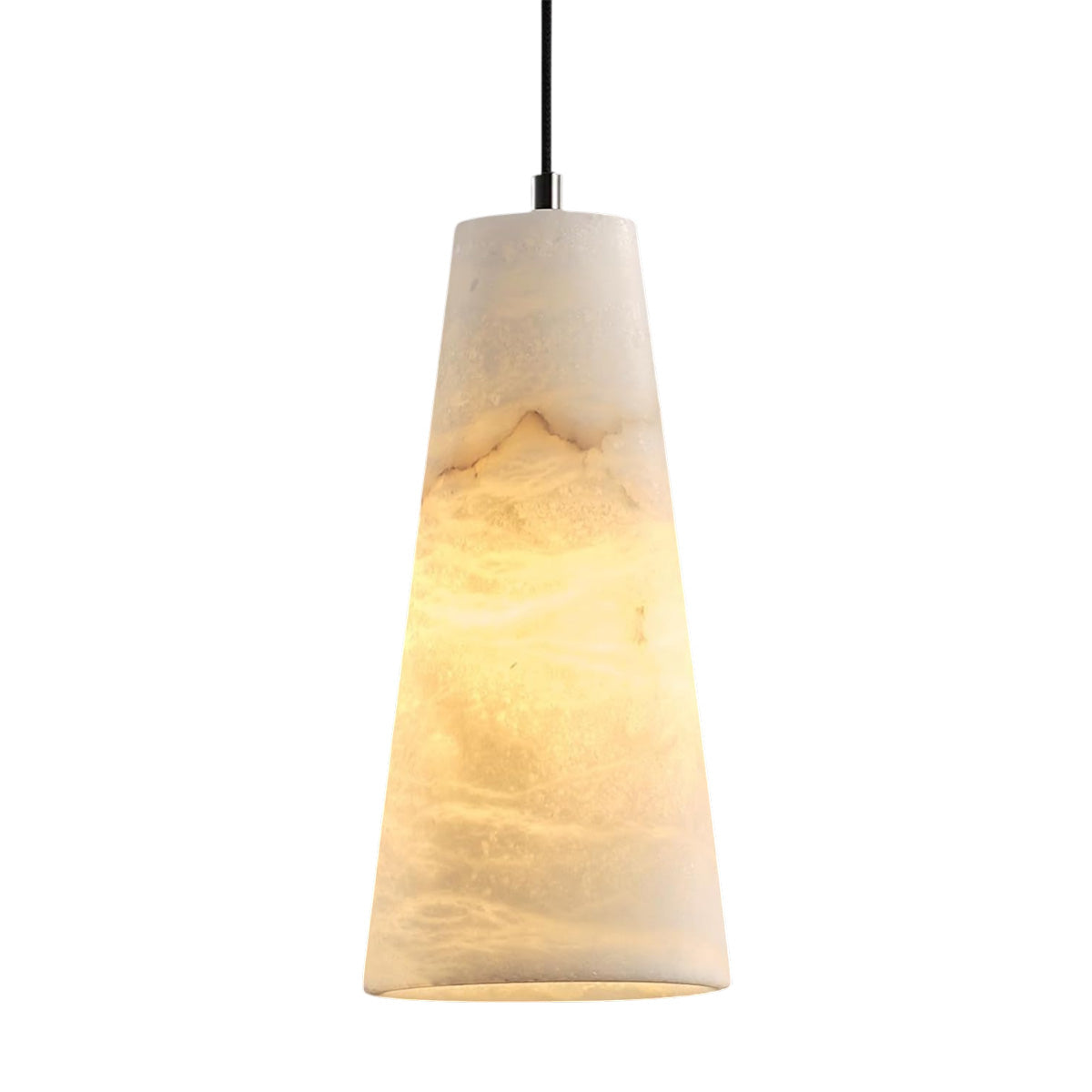 Modern Spanish Alabaster Mini Pendant Light – Round Design Black-1