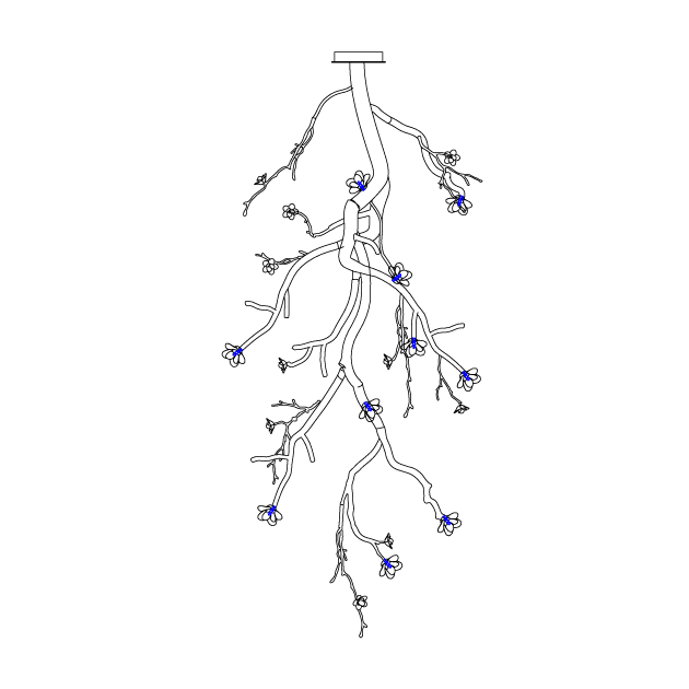 Large Long Branch Flower Chandelier - YIOSI