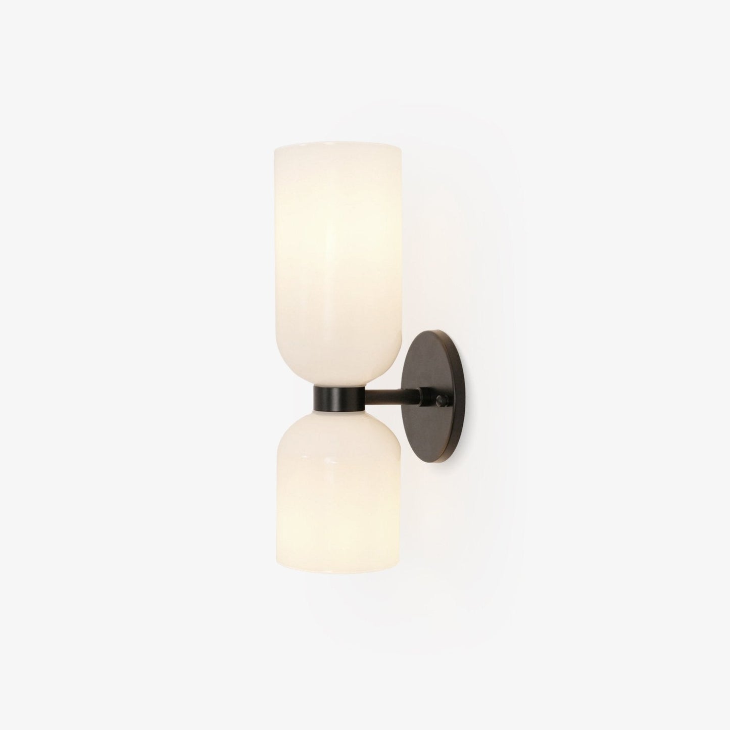 Edie Gold & Black Wall Lamp with Opal Glass