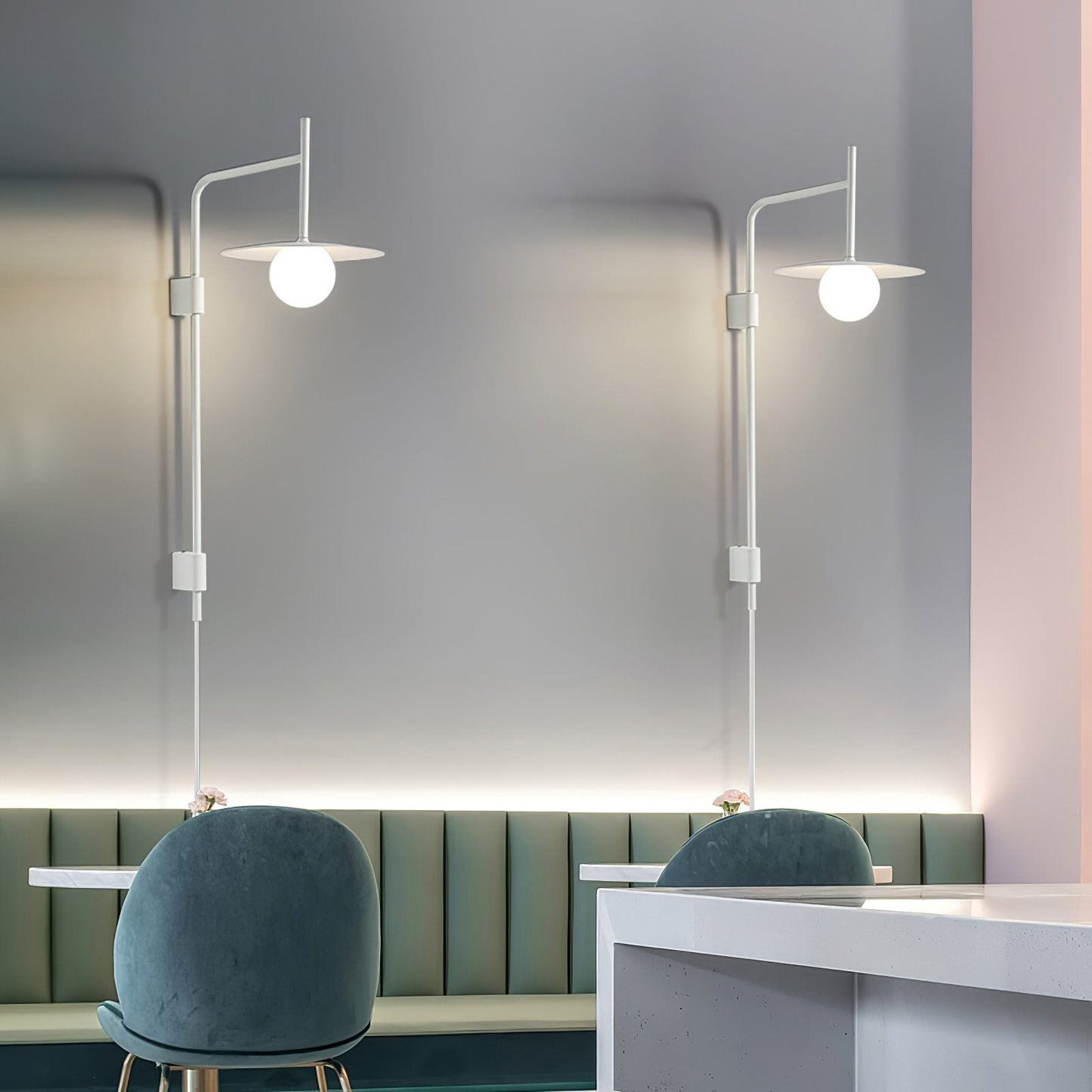 Gea Swing Arm Plug-In Wall Lamp – Adjustable Iron Sconce