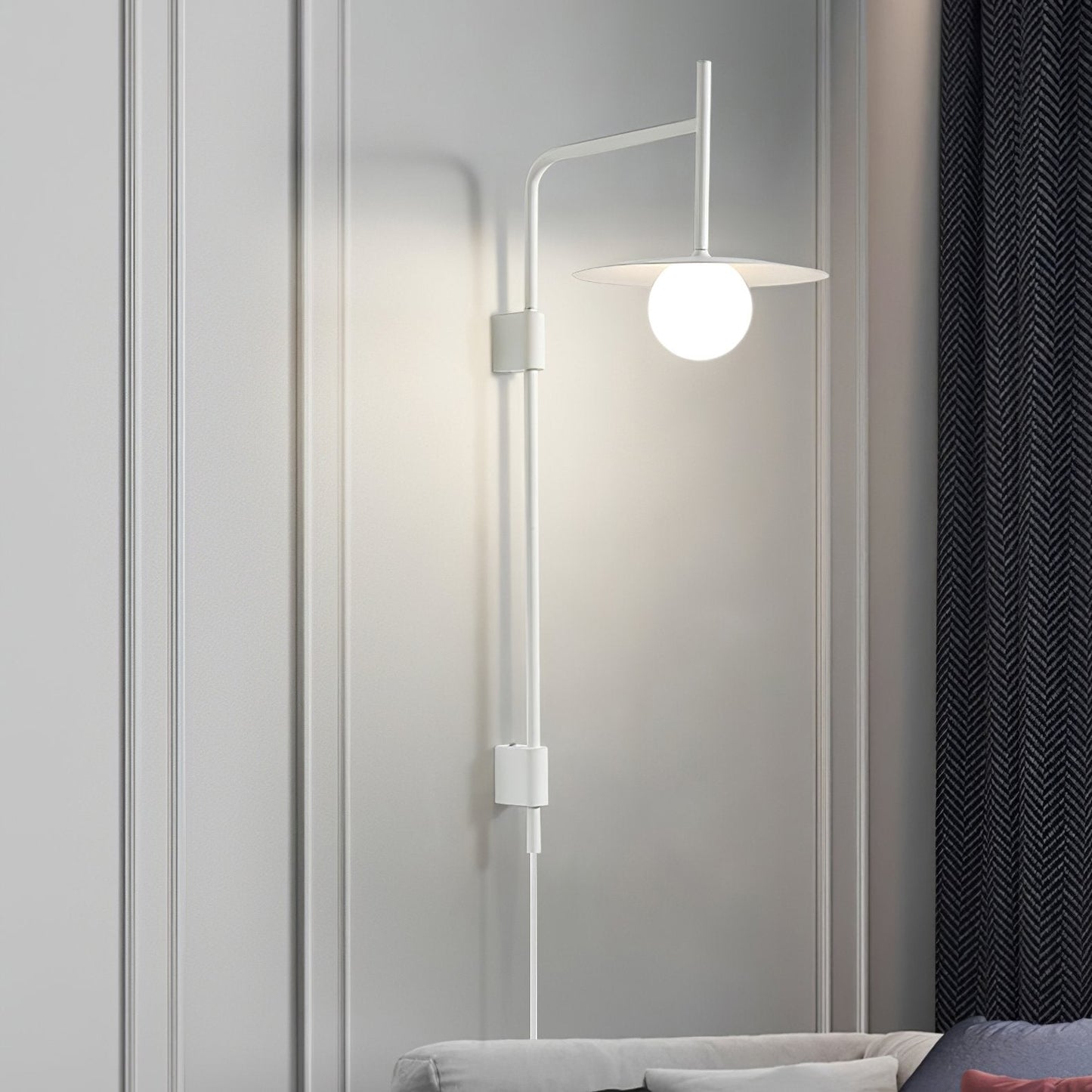 Gea Swing Arm Plug-In Wall Lamp – Adjustable Iron Sconce