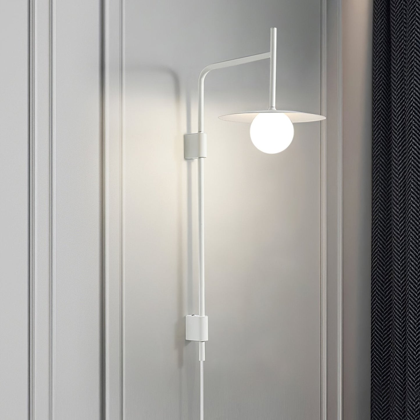 Gea Swing Arm Plug-In Wall Lamp – Adjustable Iron Sconce