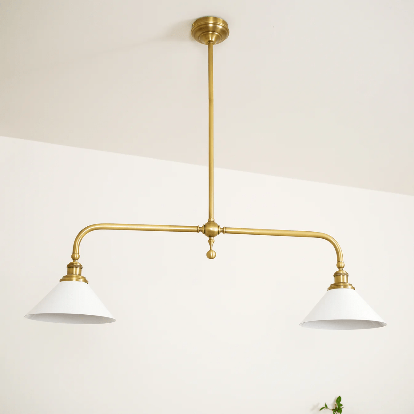 Bridgemont Brass & Aluminum Dual-Light Pendant for Modern Islands