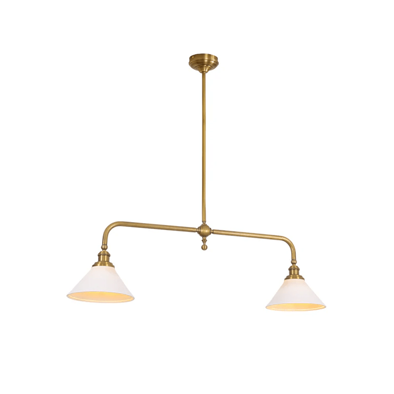 Bridgemont Brass & Aluminum Dual-Light Pendant for Modern Islands