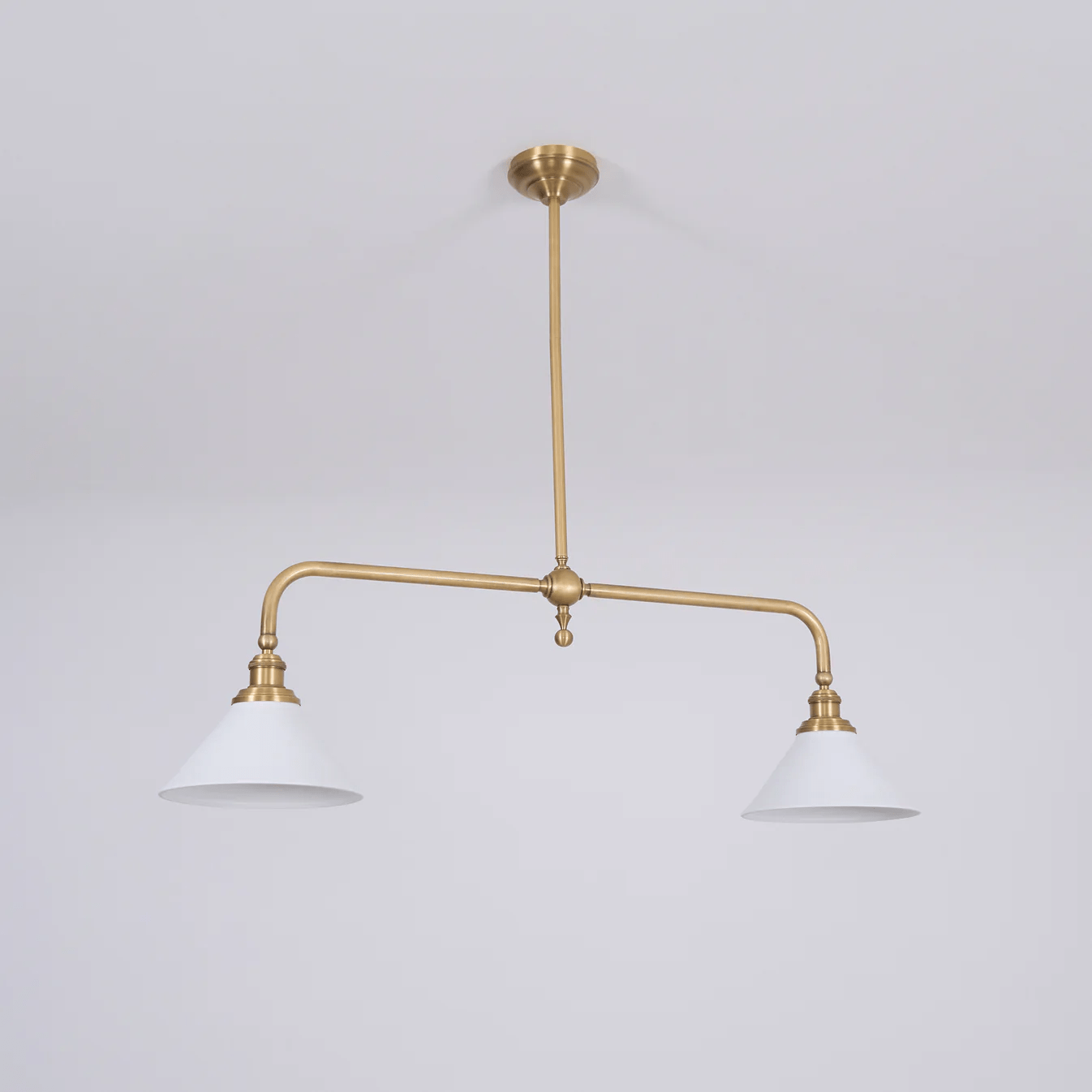 Bridgemont Brass & Aluminum Dual-Light Pendant for Modern Islands