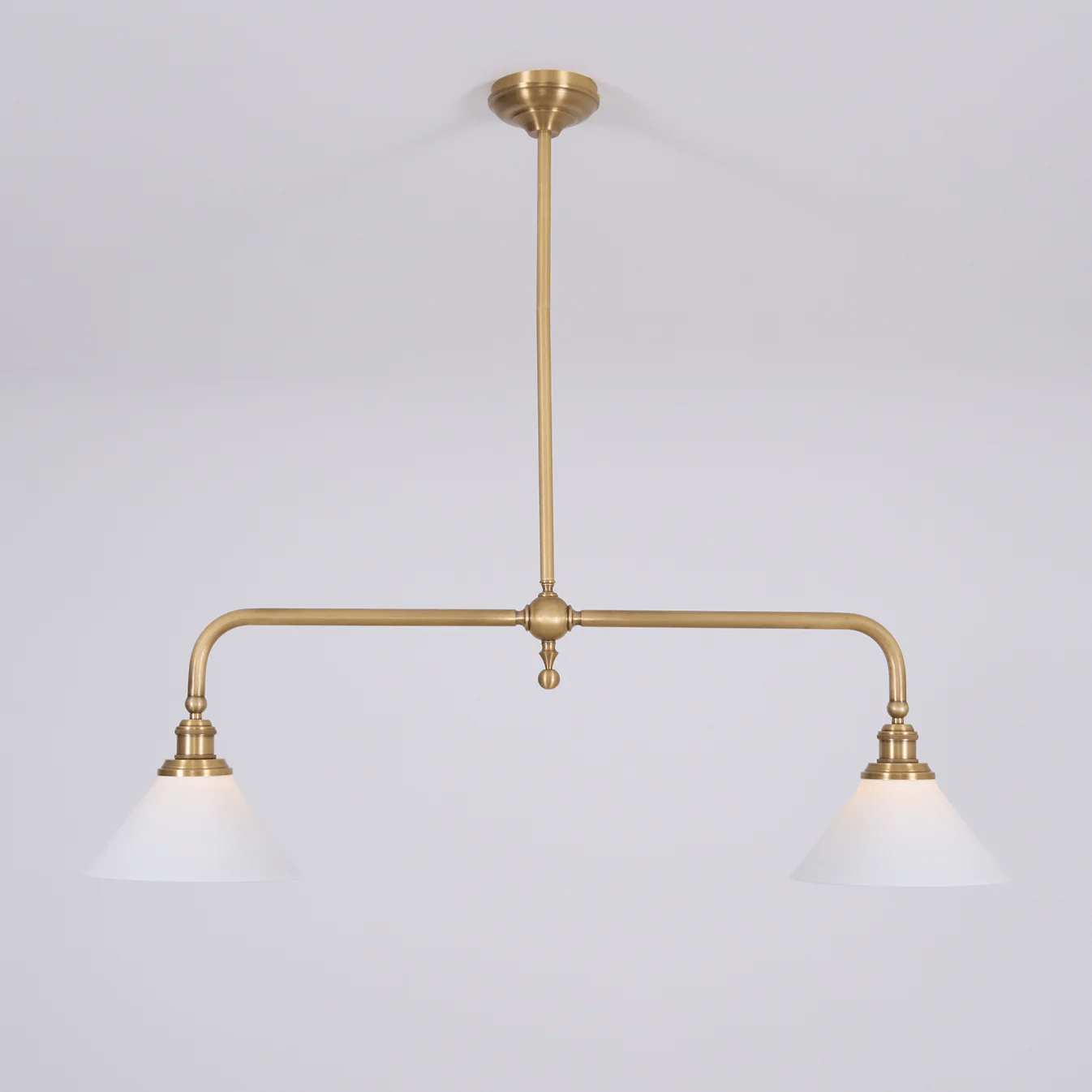 Bridgemont Brass & Aluminum Dual-Light Pendant for Modern Islands