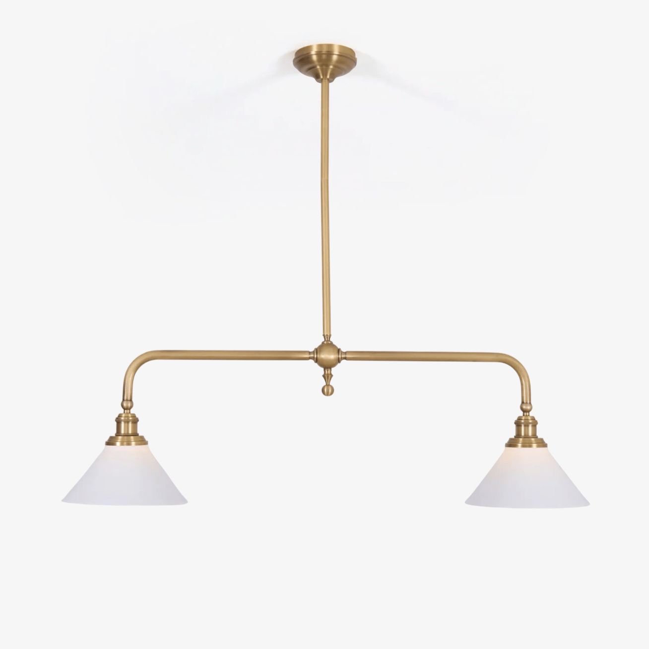Bridgemont Brass & Aluminum Dual-Light Pendant for Modern Islands