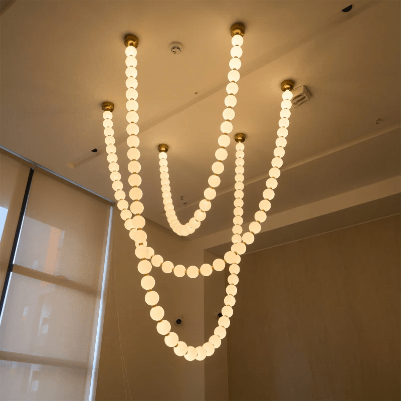 Pearl Glass Necklace Balls Chandelier - YIOSI