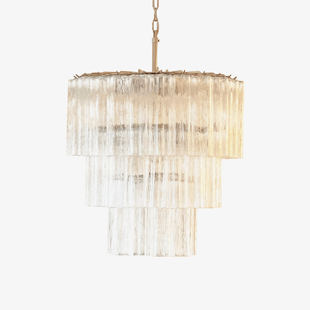 Tiered Tube Murano Glass Chandelier - YIOSI