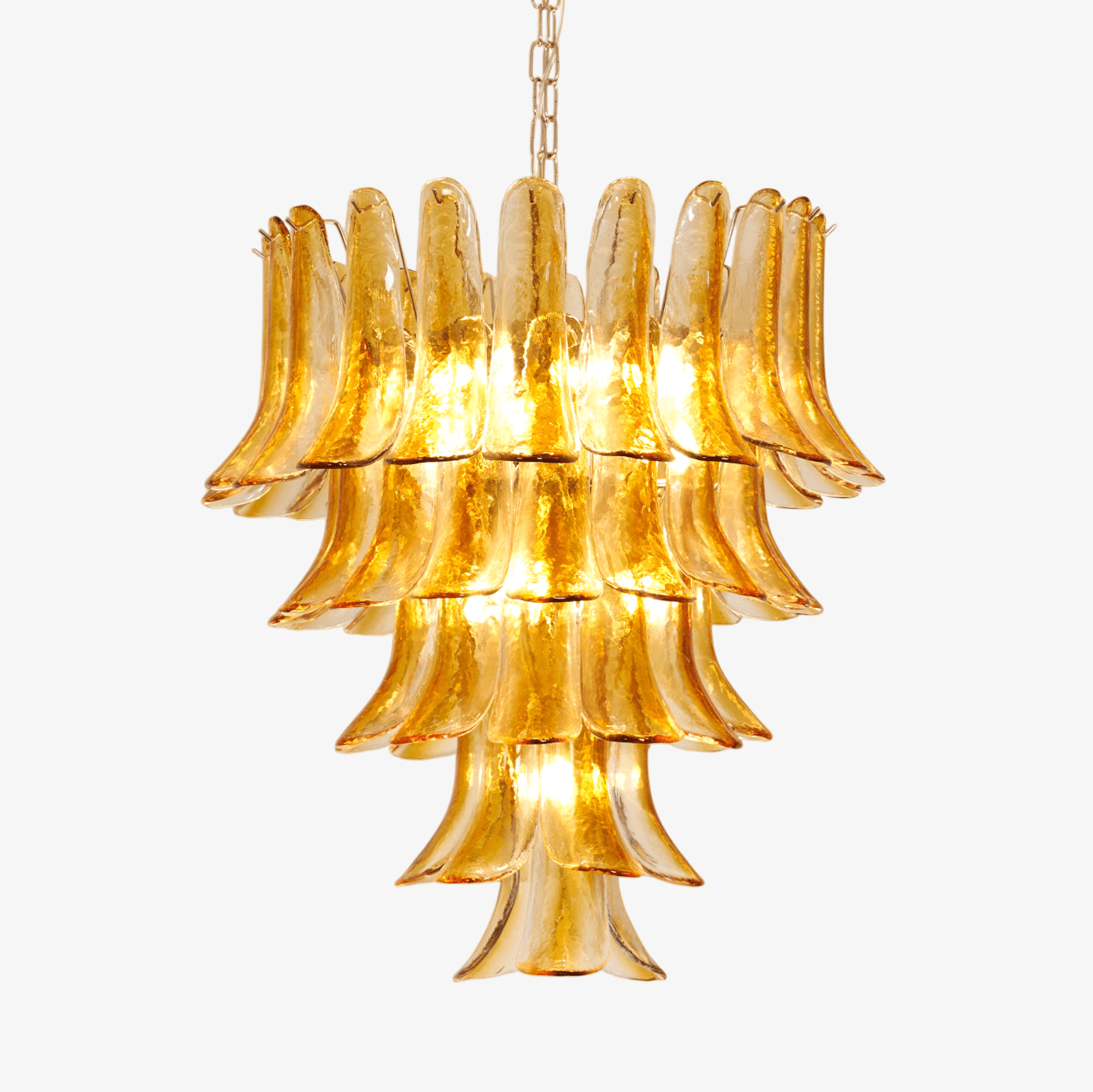 Murano Amber Lily Chandelier - YIOSI