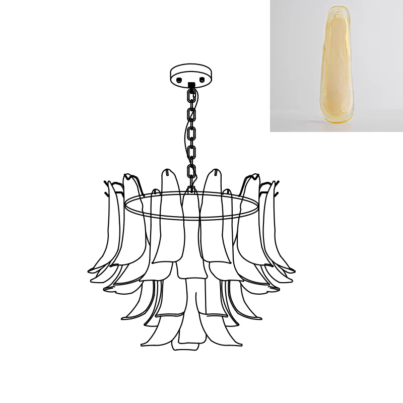 Murano Glass Leaf Chandelier - YIOSI