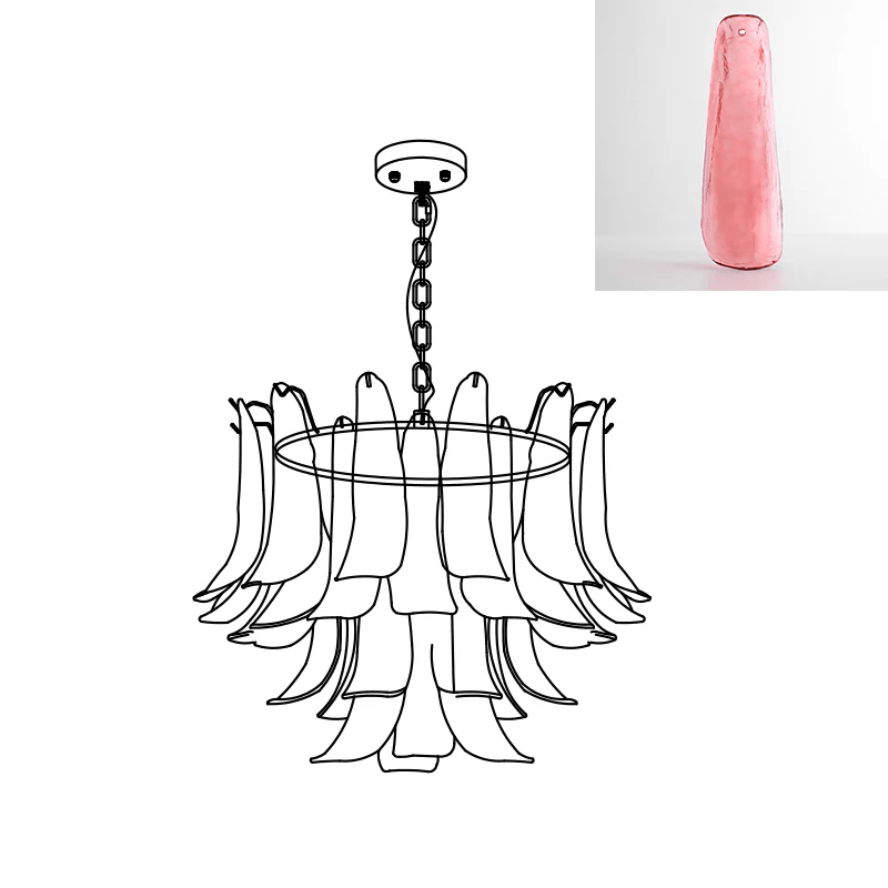 Murano Glass Leaf Chandelier - YIOSI