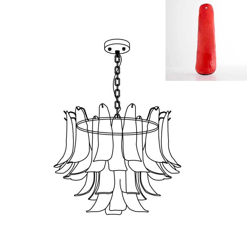 Murano Glass Leaf Chandelier - YIOSI