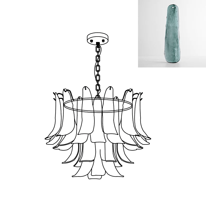Murano Glass Leaf Chandelier - YIOSI