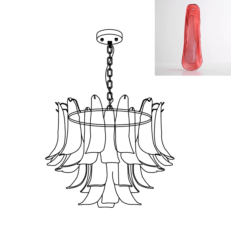 Murano Glass Leaf Chandelier - YIOSI