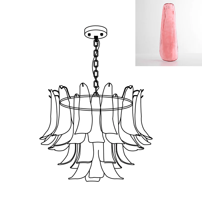 Murano Glass Leaf Chandelier - YIOSI