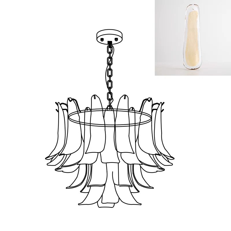 Murano Glass Leaf Chandelier - YIOSI