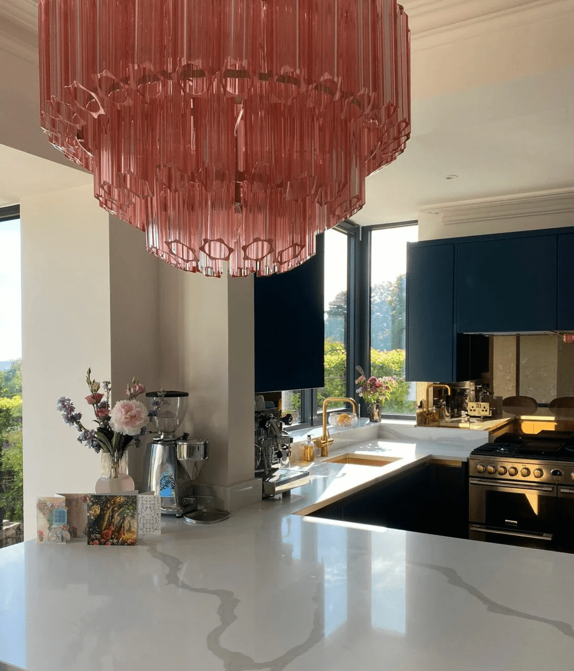 Pink Palermo Murano Chandelier - YIOSI