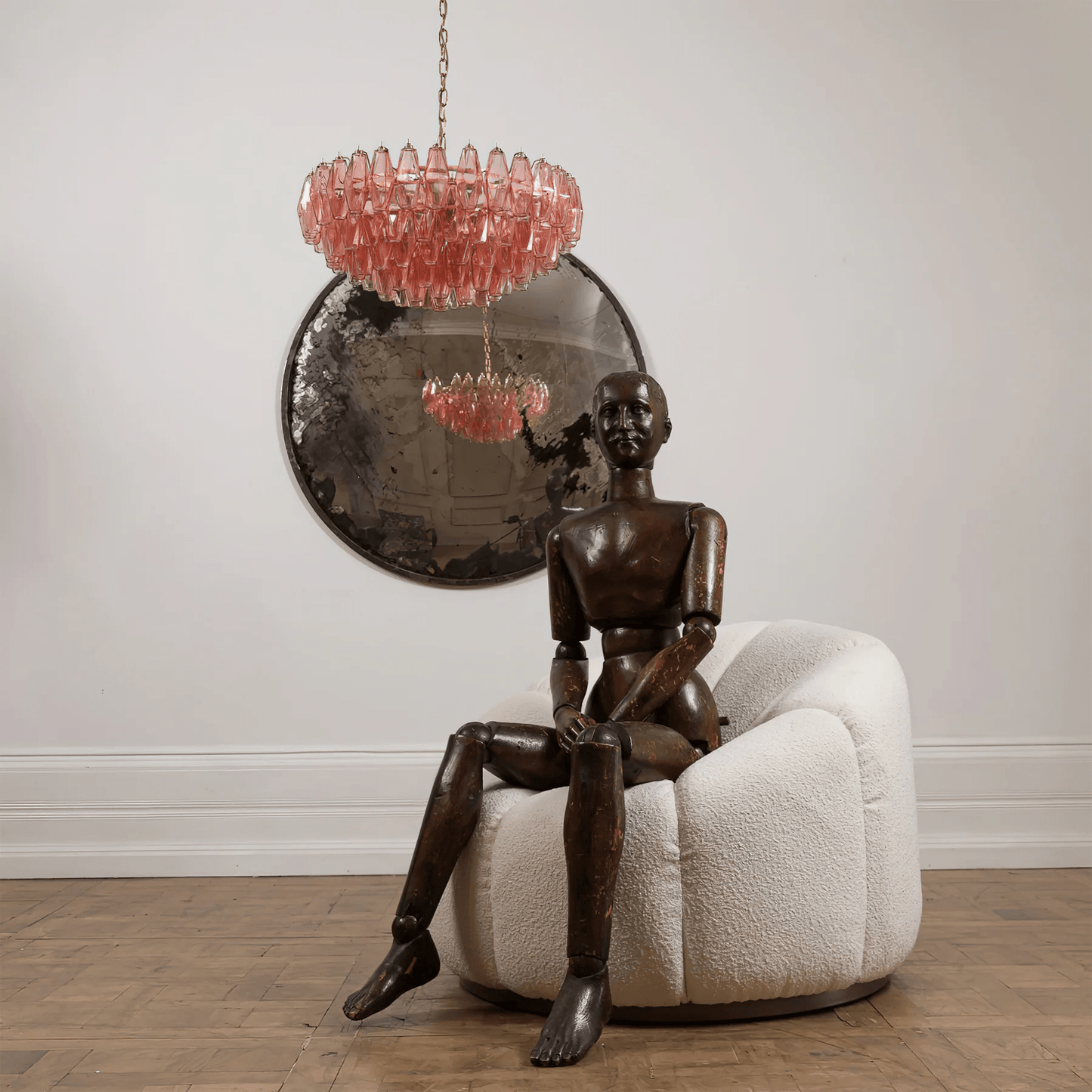 Pink Polygon Drop Chandelier - YIOSI