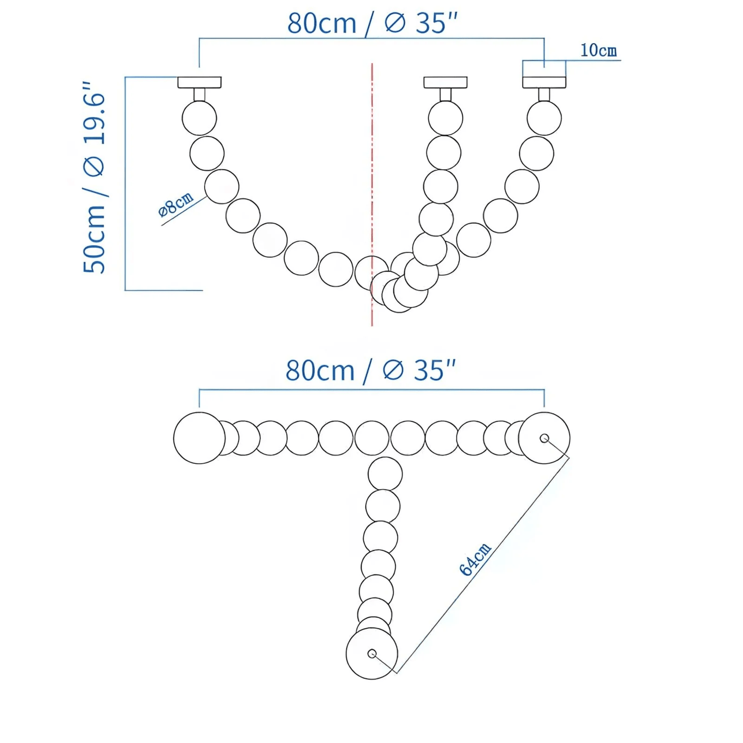 Halti Necklace Acrylic Chandelier - YIOSI